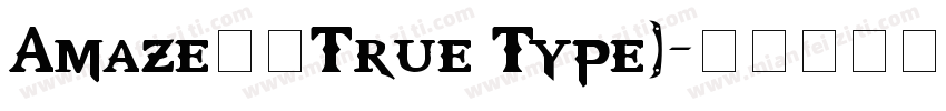 Amaze粗体True Type)字体转换
